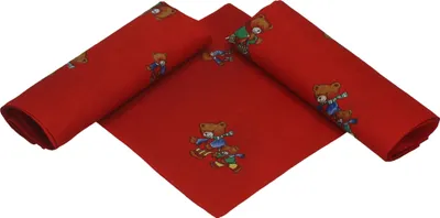 Produktbild von Betz 3er Pack Kinder Nickituch BÄREN mit Schal Bandana Halstuch Kopftuch Größe ca. 41 x 41 cm 100% Baumwolle Farbe - rot
