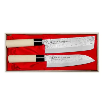 Image de Satake ensemble nashiji naturel santoku nakiri HG8144W
