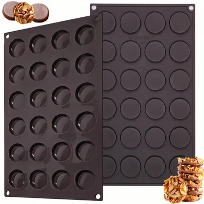 Productafbeelding van Siliconen bakvorm voor Florentijnen, 2 stuks, 24 porties, diameter 3,5 cm