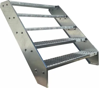 Immagine prodotto di Scala a pioli in acciaio a 5 gradini zincata - (L x P x A) 101cm x 100cm x 95cm