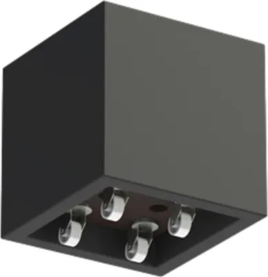 Produktbild von Adezz Carrez Pflanzgefäß mit Rollen Fiberglas Pflanzkübel 70x70x70 cm schwarz