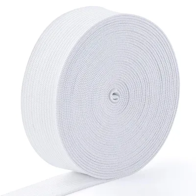 Produktbild von Elastisches Gummiband - Vielseitiges Nähzubehör für Handwerk und DIY - 5m x 30mm - Weiß