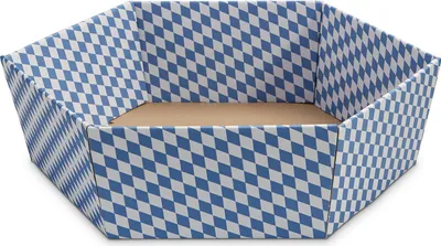 Produktbild von 5 x PresentFill® Präsentkorb - sechseckig groß - Geschenkkorb, Bayern Raute