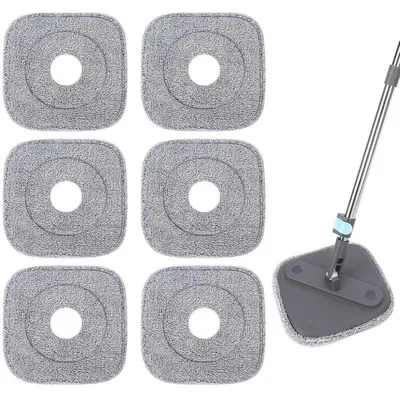 Produktbild von INF Quadratische Ersatzpads 6er-Pack 22cm x22cm Schwammrücken waschbar