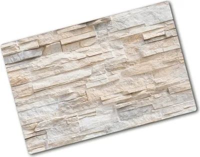 Produktbild von Tulup Glas Herdabdeckplatte - 80x52 cm - Glaskeramikkochfeld-Abdeckung Spritzschutz Glasabdeckplatte - Einteilig - Sonstige - Backsteinmauer - Beige