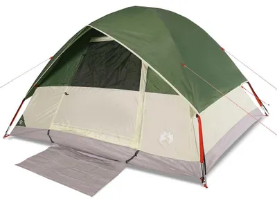 Image de vidaXL Tente familiale dôme 6 personnes Vert Étanche