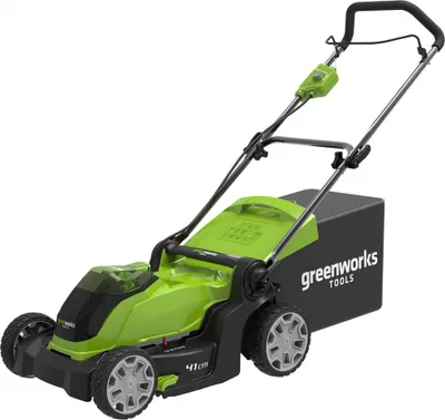 Obrázek produktu pro Greenworks G40LM41 sekačka na trávu Tlačná sekačka na trávu Baterie černá, zelená