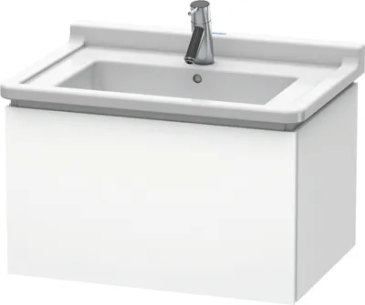 Produktbild von Waschtischunterbau L-CUBE 469x670x408mm weiß matt weiß matt