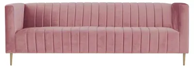 Image de Rose Tissu trois places Salon Design Canapés Coussins Canapés Meubles modernes