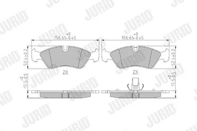 Produktbild von JURID Bremsbeläge Satz Vorne für OPEL Astra F CC (T92) 571391J