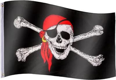 Obrázek produktu pro FLAGMASTER Pirátská vlajka Jolly Roger, 120 x 80 cm
