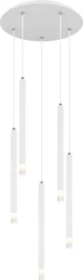 Image de Suspension, métal blanc, satiné H 120 cm