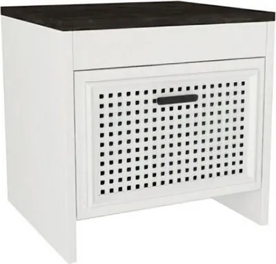 Image de Table de chevet en bois Table d'appoint Console de chevet Meubles blancs