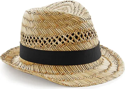 Immagine prodotto di Cappello di paglia estivo Trilby / Cappello di paglia estivo da donna - Colore: Naturale - Taglia: S/M