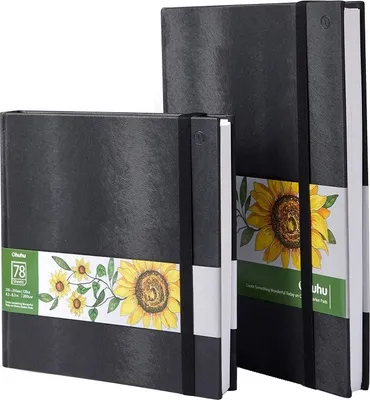 Imagen del producto de Set de cuadernos de dibujo OHUHU, 2 unidades, 78 hojas cada uno