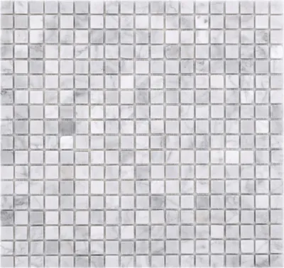 Produktbild von Natursteinmosaik Marmor weiss carrara Optik matt Wand Boden Küche Bad Dusche MOS38-15-2000_f