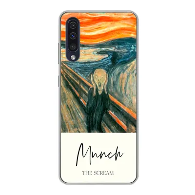 Produktbild von MuchoWow® Handyhülle Schutzhülle Hülle für Samsung Galaxy A30s Der Schrei - Edvard Munch - Alte Meister Silikon Softcase Handy Hülle - Karteninhaber