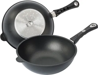 Produktbild von AMT GASTROGUSS Wok induktionsgeeignet, ø: 320 mm, mit Stiel
