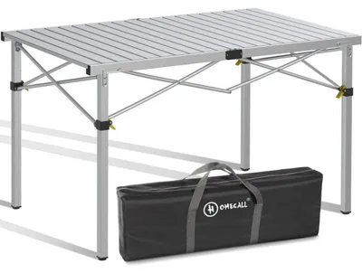 Produktbild von HOMECALL Klapptisch Campingtisch – Aluminium Gartentisch klappbar, 4–6 Personen, tragbar