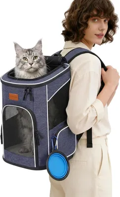 Produktbild von Hundetransporttasche, faltbar - Reisetasche für Haustiere - Transport für Haustiere - Belüftungsnetz - 33x28x42 cm - Blau