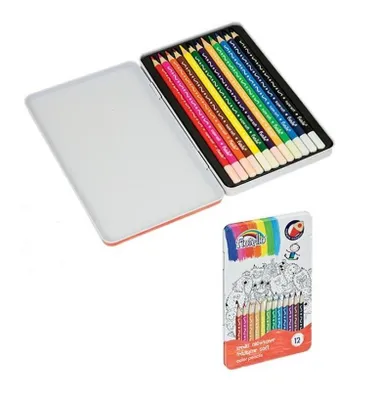 Immagine prodotto di Fiorello Matite colorate Super Soft, 12 colori, astuccio in metallo