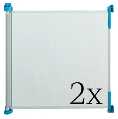 Zdjęcie produktu dla Bramka zabezpieczająca rozsuwana - Czarna - Do 140 cm - Zestaw 2 szt.