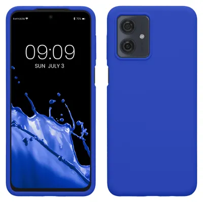 Produktbild von kwmobile Handyhülle für Motorola Moto G54 5G Hülle - Case Silikon - Kabelloses Laden - Schutzhülle Cover in Baltik Blau