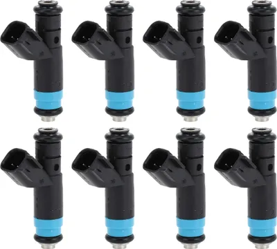 Produktbild von Kraftstoffeinspritzdüse für Dodg für Ram 1500 5.7L Flow Matched Nr. 53032142AC | Kraftstoffeinspritzdüse Schwarz 8 Stück