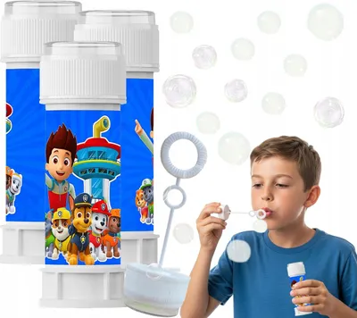 Immagine prodotto di Bolle di sapone per bambini Paw Patrol cuccioli fiaba compleanno divertimento festa 60ml