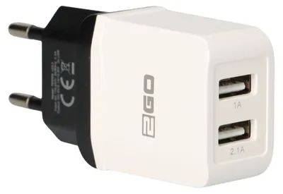 Immagine prodotto di 2GO 795999 2GO USB Netz-Ladegerät 100V-240V - weiss