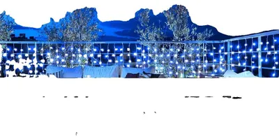 Productafbeelding van Buitenverlichting, LED-lichtketting, 8 lichtmodi, waterdicht ontwerp, blauw, 1 set, 220V-240V, EU-stekker