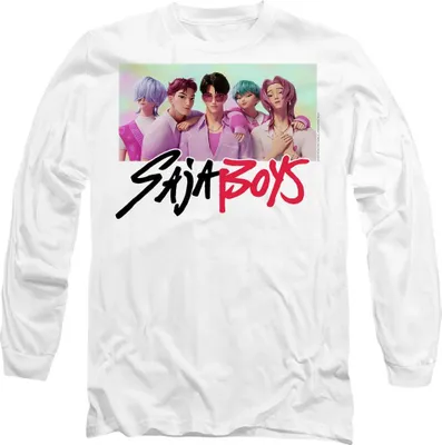 Produktbild von K-Pop Demon Hunters - T-Shirt für Herren/Damen Uni, Langärmlig TV20264 (XL) (Weiß)