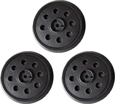 Produktbild von 3x Trade-Shop 125mm Klett Schleifteller Haftteller Stützteller 8-Loch für viele Exzenterschleifer, Ersatz für Bosch 2608601062 / 2.608.601.062
