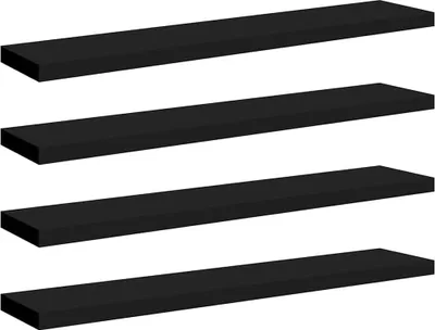 Obrázok produktu pre vidaXL Závesné police 4 ks čierne 120x23,5x3,8 cm MDF