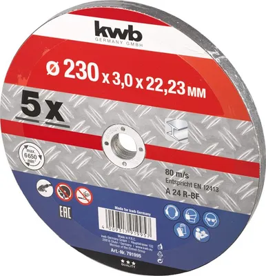 Produktbild von kwb 791995 Trennscheibe gerade 230 mm 5 St