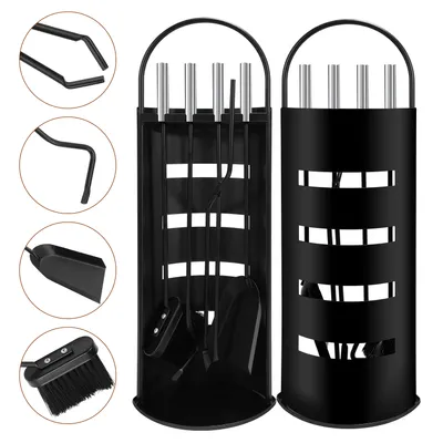 Productafbeelding van Yakimz Kaminaccessoireset / Kaminset, 5-delig. Zwart