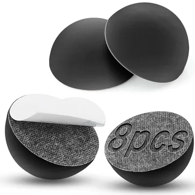 Zdjęcie produktu dla Podkładki gumowe - Samoprzylepne - Czarne - 30 mm - 8 szt. - Pod głośniki i meble