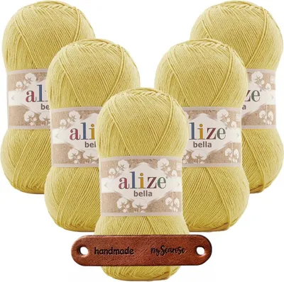 Produktbild von 5 x ALIZE Bella 100 110 Lemon mit Label