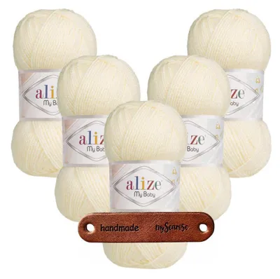 Produktbild von 5 x ALIZE My Baby 01 Cream mit Label
