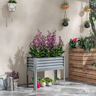 Image de Jardin en pot - Pot de plantation - Pot à herbes - Jardinière de balcon - Bac surélevé - Matériau résistant aux intempéries