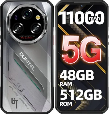 Produktbild von OUKITEL WP62 Outdoor Handy 5G - 48GB+512GB Dimensity 7025 - 11000mAh 6.6" 120Hz 108MP Android 15 Outdoor Smartphone NFC/OTG/GPS
