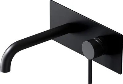 Produktbild von doporro Design Armatur in schwarz Waschbeckenarmatur praktischer Einhebelmischer im modernen Design Waschtischarmatur