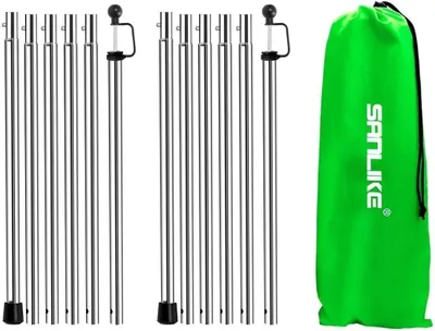 Produktbild von Teleskopstange aus Edelstahl, 240 cm, leicht, für Camping und Zeltaufbau
