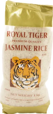 Produktbild von ROYAL TIGER Jasmínová voňavá ryža 1kg | Jasmínová ryža, celá | Jasmínová ryža AAA