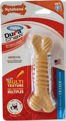 Produktbild von Nylabone Durachew Langlebiger Hundekauartikel mit Hühnchengeschmack, Größe S