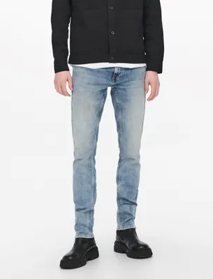 Produktbild von Slim Fit Jeans Basic Denim Hose ONSLOOM Stretch Tapered Trousers |