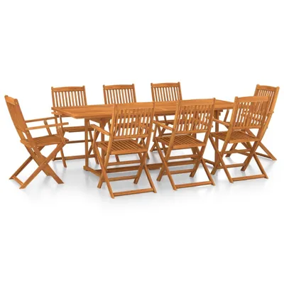 Zdjęcie produktu dla vidaXL 9-częściowy zestaw ogrodowy 220x90x75 cm z litego drewna akacjowego