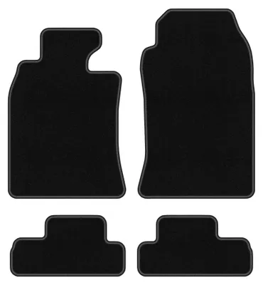 Image de Tapis de sol en moquette pour Mini Cooper R52 2004-2008 (cabriolet) – jeu 4 pièces, noirs, sur mesure – Wielganizator BASIC