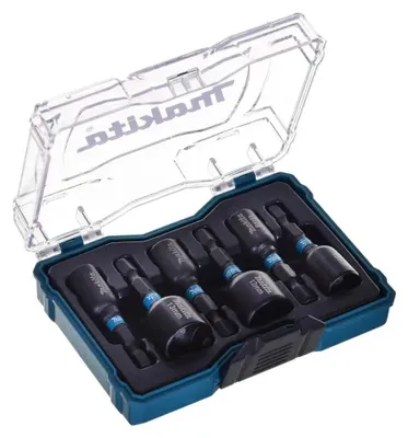 Produktbild von Makita Steckschlüssel-Set 6-teilig - 1/4 Zoll Sechskant - Impact Black - E-15768