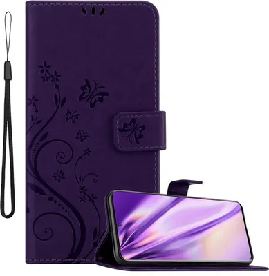 Produktbild von Cadorabo Hülle für Samsung Galaxy S20 Schutz Hülle in Lila Schutzhülle Handy Hülle Etui Case Blumen Flower